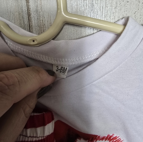 Boutique Christmas Santa Girls 3-6 month Outfit Top & Pants Holiday - Picture 4 of 5